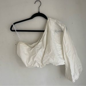 One shoulder Long Sleeve Crop